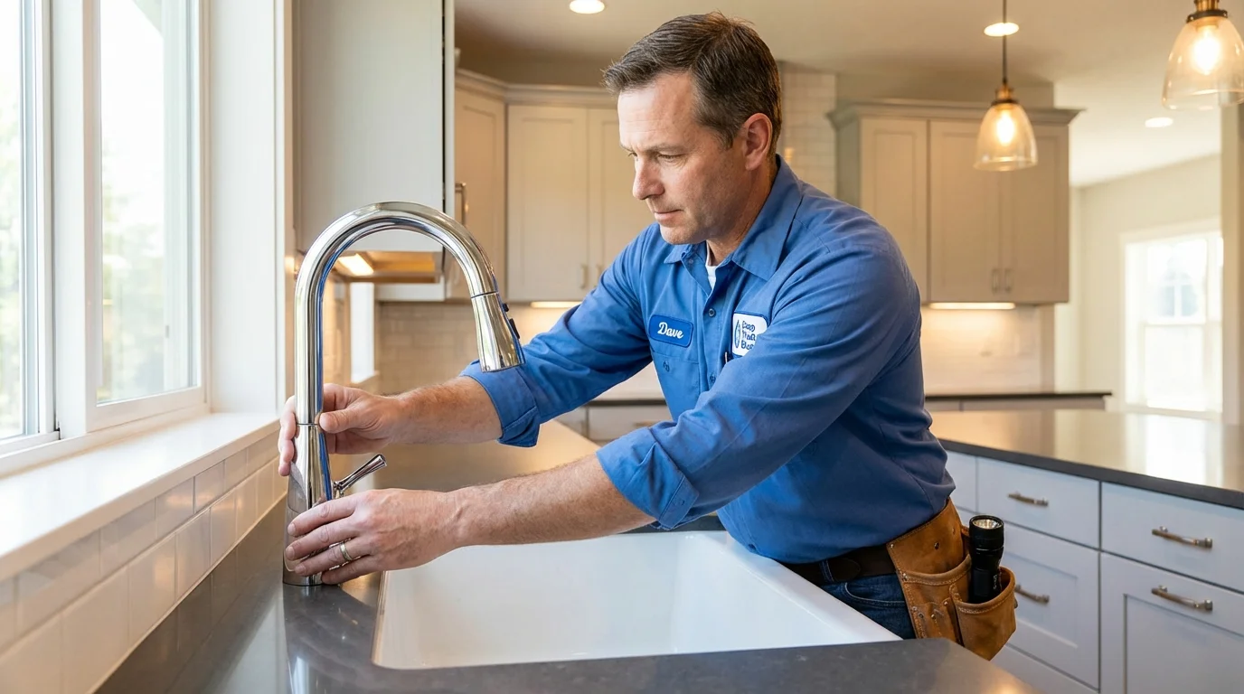 Kitchen faucet installation by Johns Plumbing LLC in Abbeville